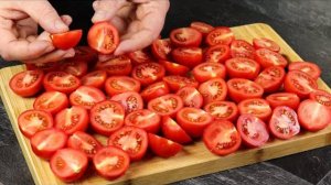 Боже, как вкусно! Я всегда буду так готовить! Просто разрежьте помидоры🍅! Вкусные Помидоры!