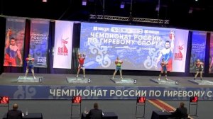 Чемпионат России до 68 кг толчок гирь до 68 кг Рябков, Морозович Зуев