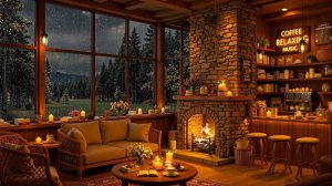 Мягкий джаз под дождик в уютной кофейне ☕ Музыка для сна и отдыха ☕ Ambience & Ambient