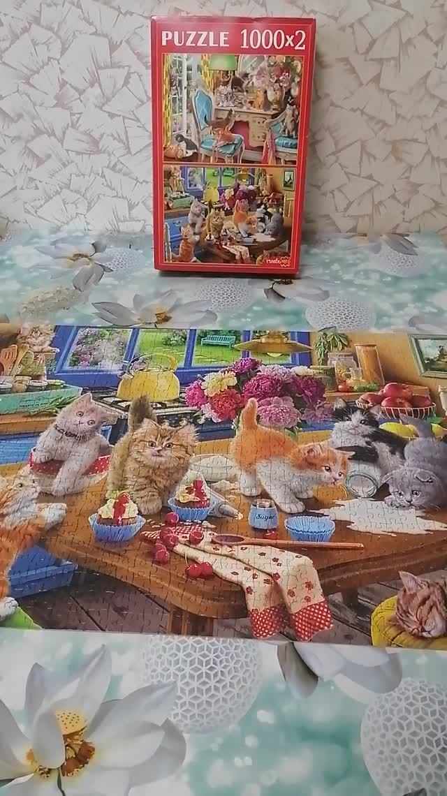 PUZZLE "КОТЯТА-2" 1000 670х470