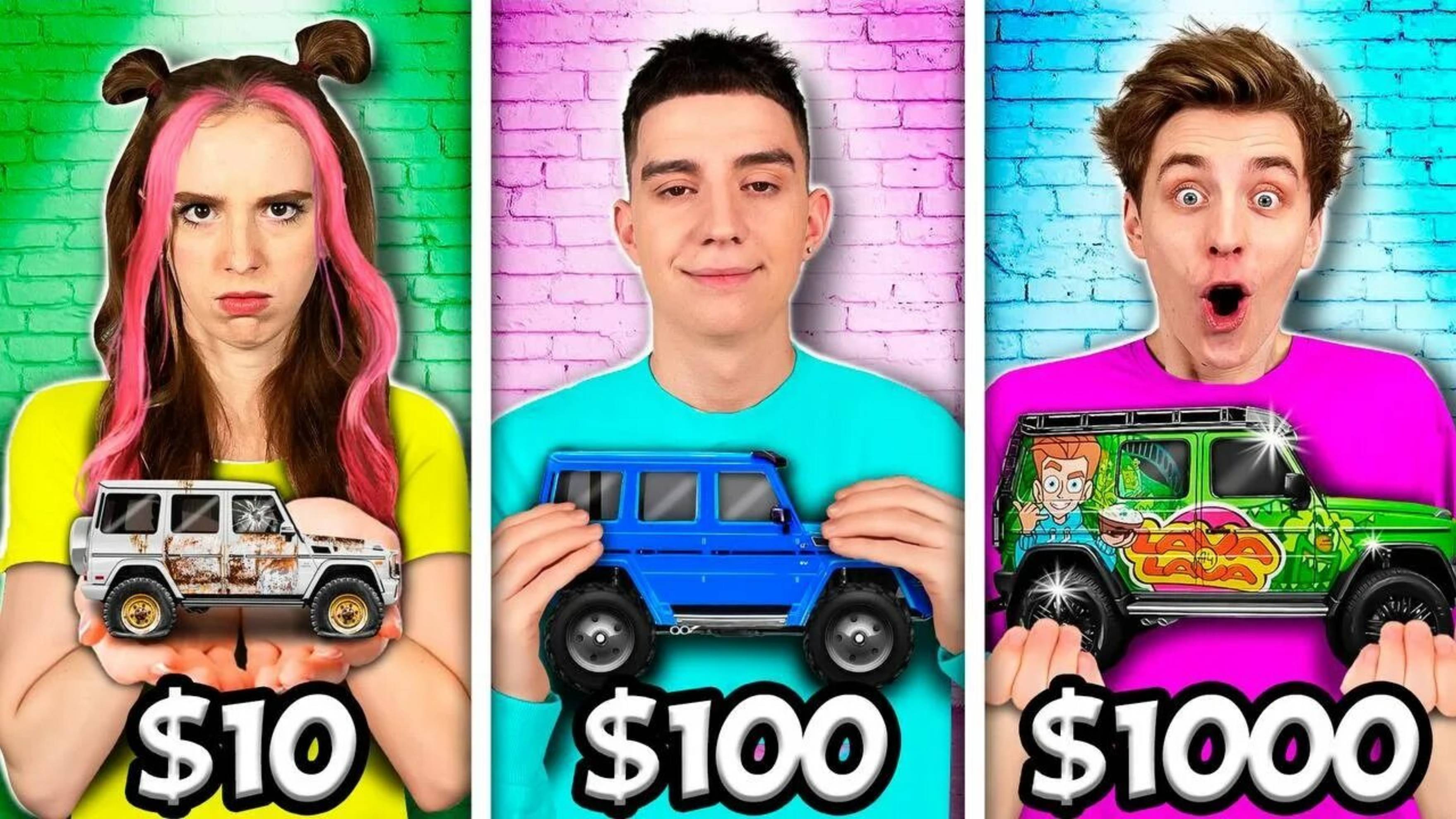 А4 : ГЕЛИК за 10$ vs 100$ vs 1000$ Челлендж ! ВЛАД А4