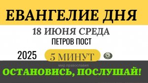 18 июня среда Евангелие дня 2025 с толкованием #евангелие