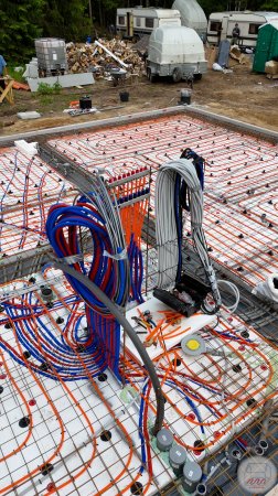 Фундамент с тёплым полом для дома из газобетона #ушп