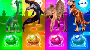 ДОБРЫЙ ДИНОЗАВР - Мультики про Динозавров | МУЛЬТФИЛЬМЫ ДИНОЗАВРЫ в Tiles Hop 74 серия