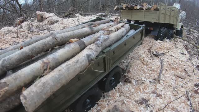 КРАЗ - перевози брёвна правильно