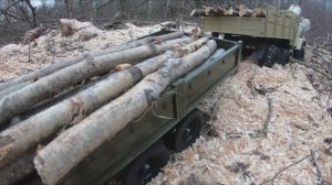 КРАЗ - перевози брёвна правильно