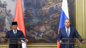 Совместная пресс-конференция С.Лаврова и Сугионо, Москва, 17 июня 2025 года