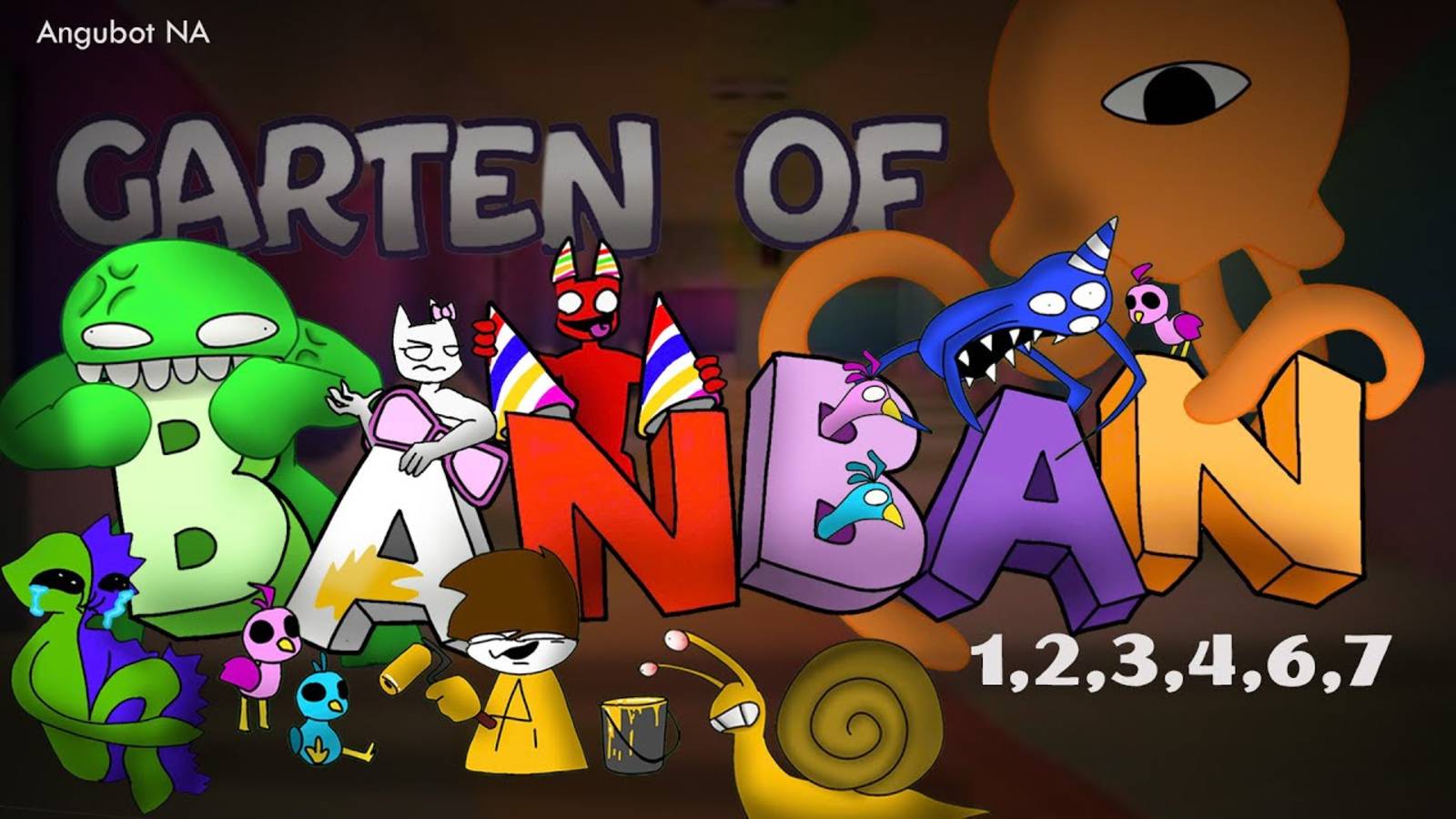 Garten of banban 1,2,3,4,6,7 - смешная анимация