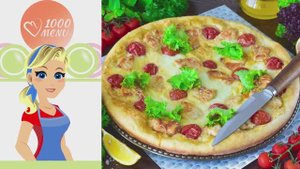 🍕 ПИЦЦА ЦЕЗАРЬ В ДУХОВКЕ НА ДРОЖЖЕВОМ ТЕСТЕ — хрустящая корочка, сочный топпинг!