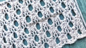 Кружевной узор спицами для вязания джемпера, кардигана, сарафана