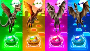 ЛЕТАЮЩИЕ ДИНОЗАВРЫ - Мультики про Динозавров | МУЛЬТФИЛЬМЫ ДИНОЗАВРЫ в Tiles Hop 69 серия