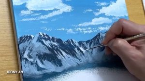 Как нарисовать озеро и горы