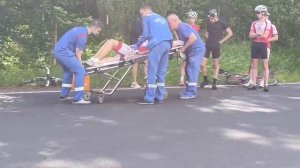 На новой велодороге в парке на Крылатских холмах велосипедист упал и получил травмы