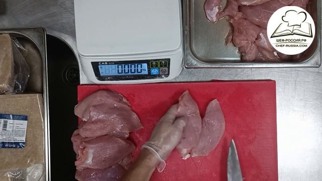 Как нарезать мясо индейки на стейки.