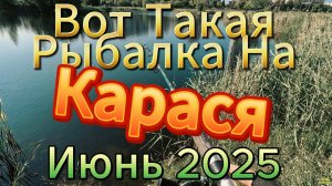 РЫБАЛКА ГОРОДСКОЙ КАРАСЬ ВЫХОДНОЙ ДЕНЬ ОТДЫХА С РЫБОЛОВНЫМИ СНАСТЯМИ ИЮНЬ 2025