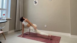Yoga and stretching exercise at home