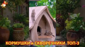 Кормушки и скворечники своими руками для птиц ТОП-3 (70) 🪚🪛🔨 Идеи для дачи и сада пошагово ❣️