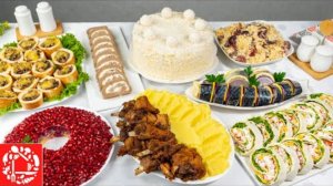 Праздничное МЕНЮ на День Рождения! Готовлю 8 блюд Торт, Салаты, Закуски и Горячее