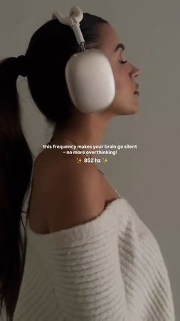 852 hz frequency = makes negative thoughts go silent and helps to focus 💭✨ no more overthinking!