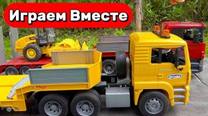 Машинки мультики детям ! Играем в грузовик и экскаватор в песке ! Игрушки мультики для детей