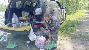 мы с папой приехали на природу!