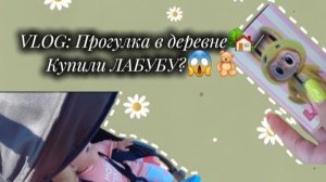 VLOG: Прогулка в деревне🏡/  Купили ЛАБУБУ?😱🧸