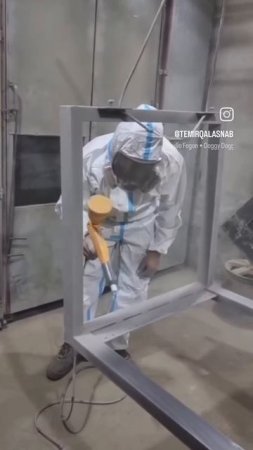 Порошковая покраска металлоконструкции в серый глянец ⚙️🔥