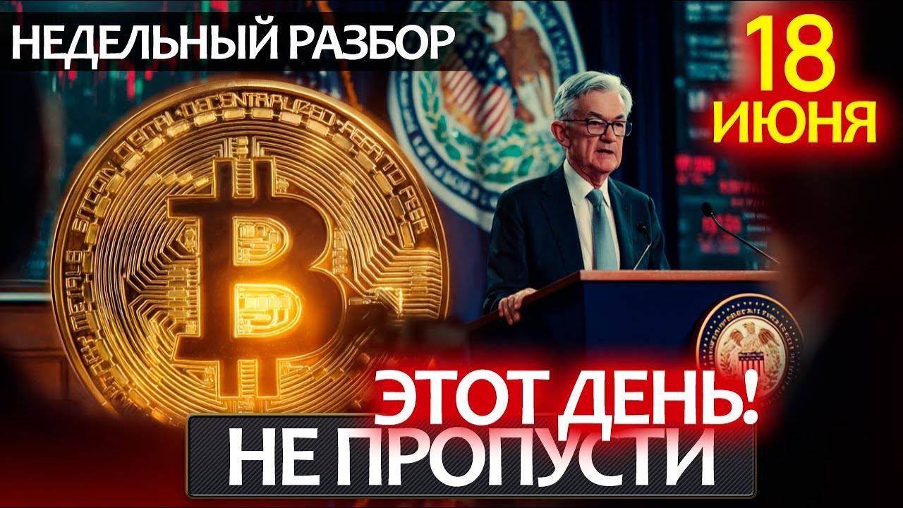 18 июня - день Х: ФРС США, Ближний Восток и их удар по крипте. Разбор BTC и ETH на неделю.