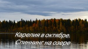Карелия в октябре! Рыбалка на спиннинг на озере. Природа в октябре. Ловим рыбу на спиннинг.