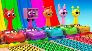 Веселые Спрунки, мультики, детские мультики, разноцветные мячики и машинки, мультики про машинки