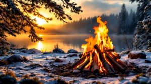 Расслабляющие Звуки Природы: Костёр и вода.