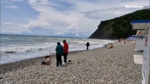 Геленджик Архипо-Осиповка Чёрное море ШТОРМ сегодня 17 июня 2025. Центральный пляж и погода сейчас