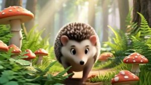 Ёжик бежит по лесу .