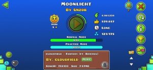 Moonlight by Unzor Geometry Dash level 100%