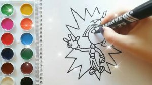 Раскраска для детей ФИКСИКИ. СИМКА. Мультик-раскраска. Учим цвета.