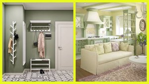 Квартиры в оливковых, фисташковых и зеленых тонах 🌇