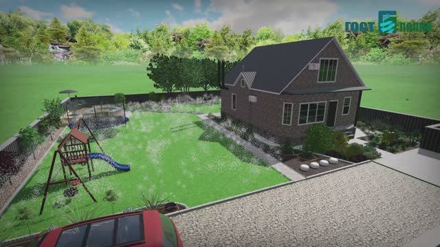 ГостПолив. 3D Визуализация участка в Анапском районе, ст Гостагаевская.