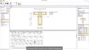 (IDEA StatiCa Concrete) Structural design of a reinforced concrete T-section (EN)