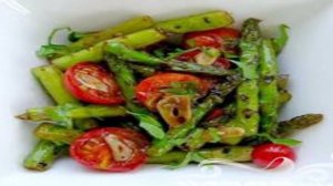 Грибной салат со спаржей