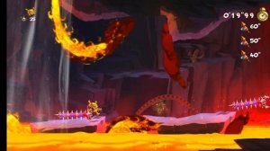 Rayman Legends. 69. Этап Геройская гонка с лавой. Забег