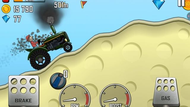 Играю в Hill Climb Racing (часть 5). Еду на тракторе.