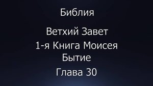 Библия. Ветхий Завет. 1-я Книга Моисея Бытие, глава 30.