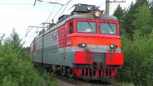ВЛ11-549/548 А и 2ЭС6-570 "Синара" в двойной тяге с грузовым поездом и приветливой бригадой