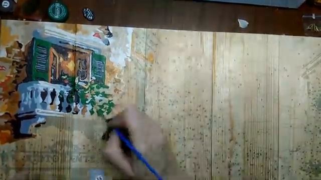 Картина с домом. Paintingsnum