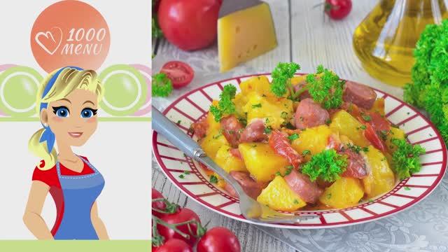 🥔 КАРТОФЕЛЬ С СОСИСКАМИ В ДУХОВКЕ — хрустящий, ароматный, за 40 минут!