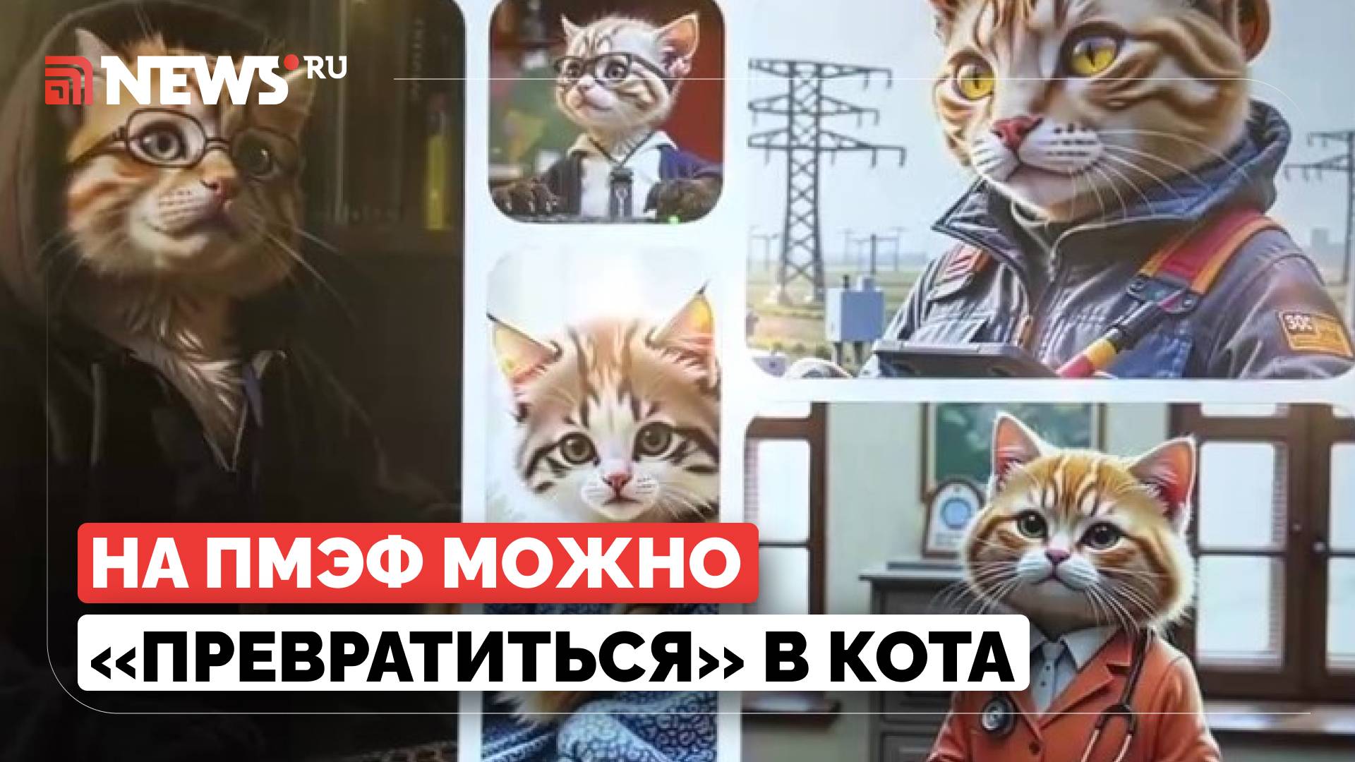 Найден самый милый стенд на ПМЭФ. Это фотоавтомат, превращающий людей в котов