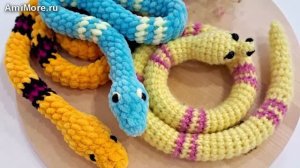 Амигуруми: схема Змейка | Игрушки вязаные крючком