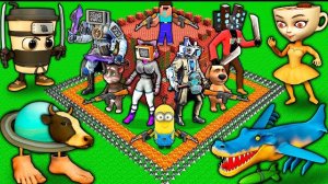 ВЫЖИВАНИЕ на базе ТВ - ЖЕНЩИНЫ против БАЛЕРИНЫ , КАПУЧЧИНА против БРЕЙНРОТА в МАЙНКРАФТЕ