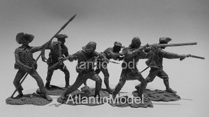 солдатики Plastic Platoon Американские ополченцы set #1 1775 - 1783 год.