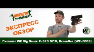 Обзор пистолета WE Sig Sauer P-320 M18, GreenGas (WE-F008)